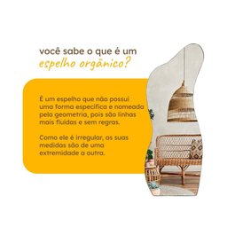 Espelho Grande Decorativo Orgânico Pinterest 60x110 Curves - 6
