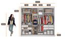 Ver imagem 4 de Guarda Roupa Casal com Espelho 3 Portas de Correr 4 Gavetas - Londres-branco - Móveis Novo Horizonte
