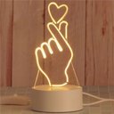 Ver imagem 2 de Luminária de Mesa Abajur 3d Coração Led 4w 5v 3 em 1