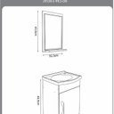 Ver imagem 3 de Conjunto Gabinete de Banheiro Suspenso 39cm 1 Porta com Cuba e Espelheira Gianduia Turin Branco
