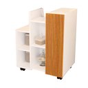 Ver imagem 5 de Gabinete Armário Pia de Coluna para Banheiro Organizador com Prateleira e Rodinha