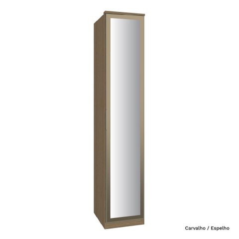 Guarda Roupa Modulado 01 Porta Vidro 234cm com Prateleira Setiba