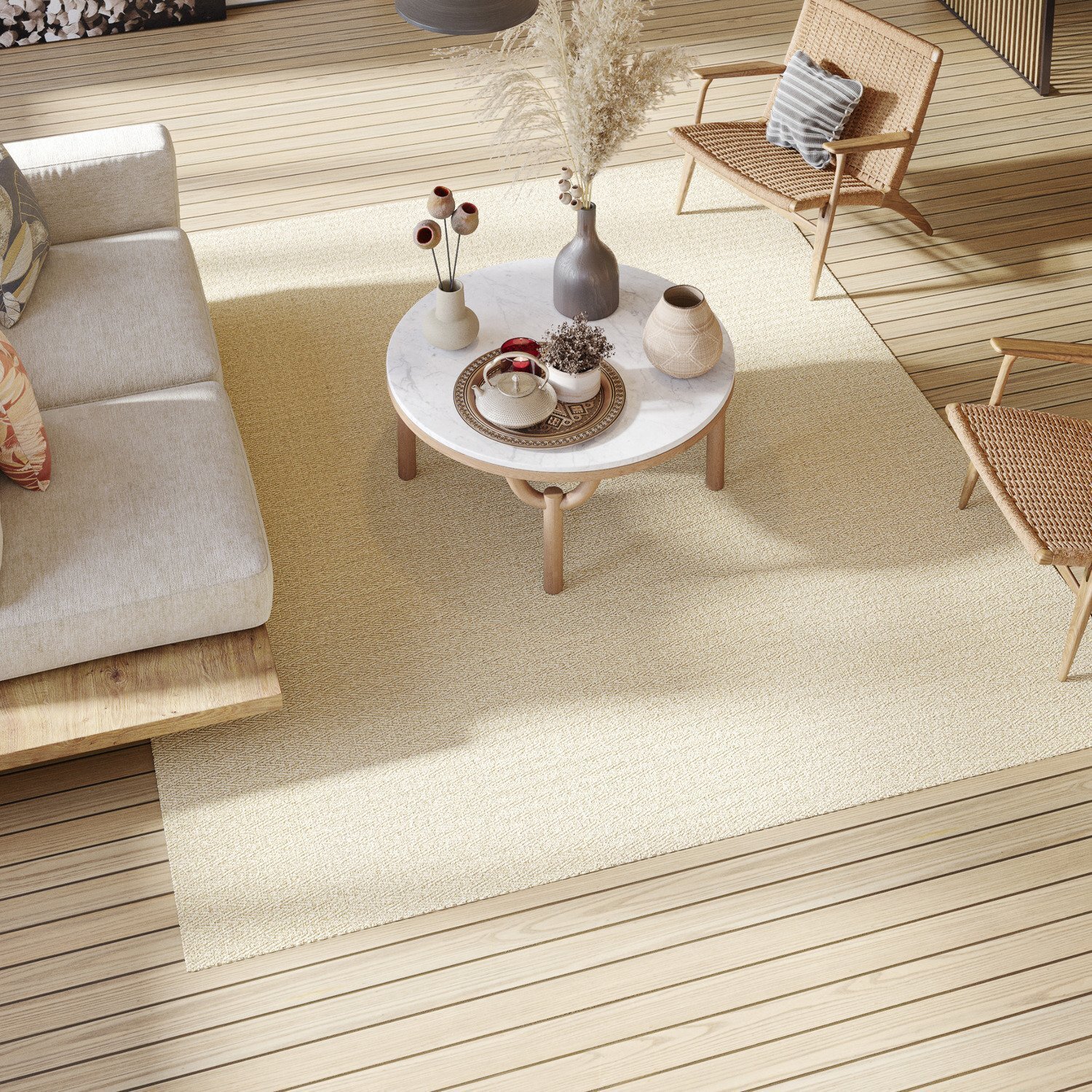 Tapete de Sisal Original Circular Capri Duna 2,0 - 5