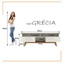 Ver imagem 4 de Rack com Painel Ripado para Tv até 70 Polegadas 2 Gavetas Grécia 180cm