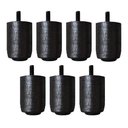 Ver imagem 1 de Kit de 7 Pés para Cama Box ou Baú Casal P63 Preto Madeira