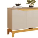 Ver imagem 3 de Buffet Aparador 3 Portas em Mdf com Pés em Mdf Joile Cedro/off White - Mabe Magazine