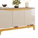 Ver imagem 4 de Buffet Aparador 3 Portas em Mdf com Pés em Mdf Joile Cedro/off White - Mabe Magazine