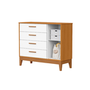 Ver mais imagens de Quarto de Bebê Berço + Cômoda + Guarda Roupas Fosco Flip Branco Fosco/Savana
