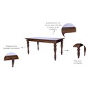 Ver imagem 5 de Mesa de Jantar Wood com Gaveta e Pés Torneados Madeira Maciça 120cm de Comprimento X 60cm de Largura