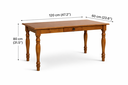 Ver imagem 5 de Mesa de Jantar ou Cozinha 120cm em Madeira Maciça com Gaveta e Pés Torneados – Made Wood
