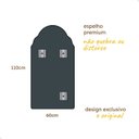 Ver imagem 7 de Espelho Orgânico Decorativo Grande 60x110cm Marrocos