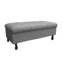Recamier Puff Bau Bia 120x Suede Cinza - Majú Decor - 1