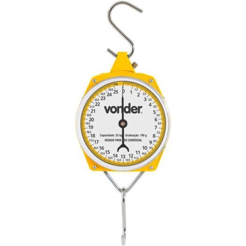 Balança Suspensa Tipo Relógio 25kg - Vonder