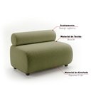 Ver imagem 3 de Sofá Namoradeira e KIT2 Poltronas Decorativa para Sala Zarah Bouclê D03 - D'Rossi