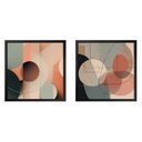 Ver imagem 1 de Kit 2 Quadros 50cm X 50cm Riscos Abstratos Tropical Artes