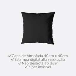 Kit 4 Capas de Almofadas Natal Estampada Digital Colorida Sofá Decoração Sala Quarto Zíper Invisível - 4