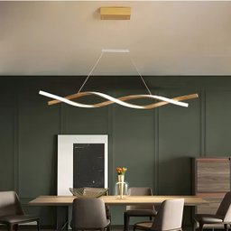 Lustre Pendente Led 3000k Aspiral Ondas Moderno Decoraçao Casa Sala de Jantar Recepçao Empresarial - 5