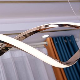 Lustre Pendente Led 3000k Aspiral Ondas Moderno Decoraçao Casa Sala de Jantar Recepçao Empresarial - 7