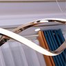 Lustre Pendente Led 3000k Aspiral Ondas Moderno Decoraçao Casa Sala de Jantar Recepçao Empresarial - 7