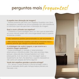 Espelho Orgânico Decorativo Grande 60x110cm Paris - 8