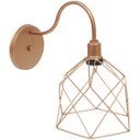 Ver imagem 1 de Luminária Arandela de Parede Aramada Cálice Industrial Retro Cobre Rose Gold Agp Ilumini Vintage