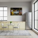 Ver imagem 2 de Quadro Decorativo Ilustração da Santa Ceia - 50x70cm:moldura Preta