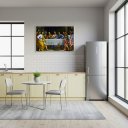 Ver imagem 1 de Quadro Decorativo Ilustração da Santa Ceia - 50x70cm:moldura Preta