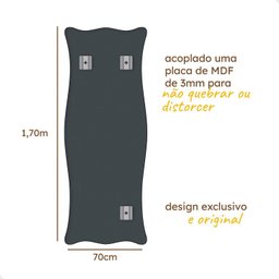 Espelho Corpo Inteiro Moderno do Pinterest 70x170cm Paris - 2