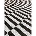 Ver imagem 4 de Tapete Sala Geométrico Listras 100x150 Preto Prata Listrado