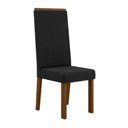 Ver imagem 3 de Kit 2 Cadeiras Livia Nuova – Madeira de Reflorestamento, Tecido Suede, Pés com Sapatilha Plá