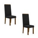 Ver imagem 1 de Kit 2 Cadeiras Livia Nuova – Madeira de Reflorestamento, Tecido Suede, Pés com Sapatilha Plá