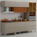 Ver imagem 2 de Cozinha Modulada 5 Pecas 270 Cm Ripado Dp2705 Nogueira Nude Prime Demartez