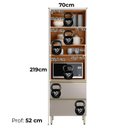 Ver imagem 4 de Cozinha Modulada 5 Pecas 270 Cm Ripado Dp2705 Nogueira Nude Prime Demartez