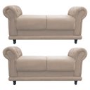 Ver imagem 1 de Kit 02 Recamier Barcelona Suede Bege