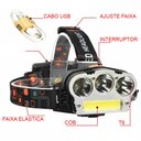 Ver imagem 3 de Lanterna Cabeça Recarregavel Led T6 Cob 15000 Lumens Lorben