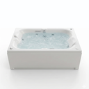 Ver imagem 2 de Banheira de Hidromassagem Cristal Duo 6 Jatos com Alças e Piso Antiderrapante 170x110cm em Acrílico Branco Ouro Fino