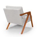 Ver imagem 3 de Poltrona Raphaela Tecido Bouclé Cinza Claro