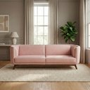 Ver imagem 1 de Sofá Dekorien Luminne 230cm Linho Rosé Altis Sala Premium