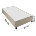 Ver imagem 2 de Base Box Solteiro Bege 38x88x188 Suede