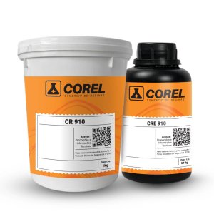 Kit Resina Epóxi e Endurecedor CR  910 de Alta Viscosidade e Baixa Espessura (1 kg + 510 g) para Riv