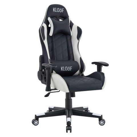 Cadeira Giratória Gamer Reclinável Kl3 Preto e Branco