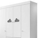 Ver imagem 4 de Jogo De Quarto Infantil Guarda Roupa 4 Portas E Cômoda 3 Gavetas Amora P04 Branco - Mpozenato