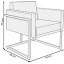 Ver imagem 3 de Poltrona Decorativa Bélgica Couro Caramelo Metal Preto