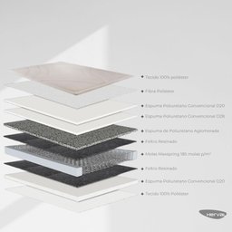 Colchão King Molas Maxspring American 193x203x33cm Herval - 6 Colchão King Molas Maxspring American 193x203x33cm Herval - 6