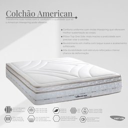 Colchão King Molas Maxspring American 193x203x33cm Herval - 4 Colchão King Molas Maxspring American 193x203x33cm Herval - 4