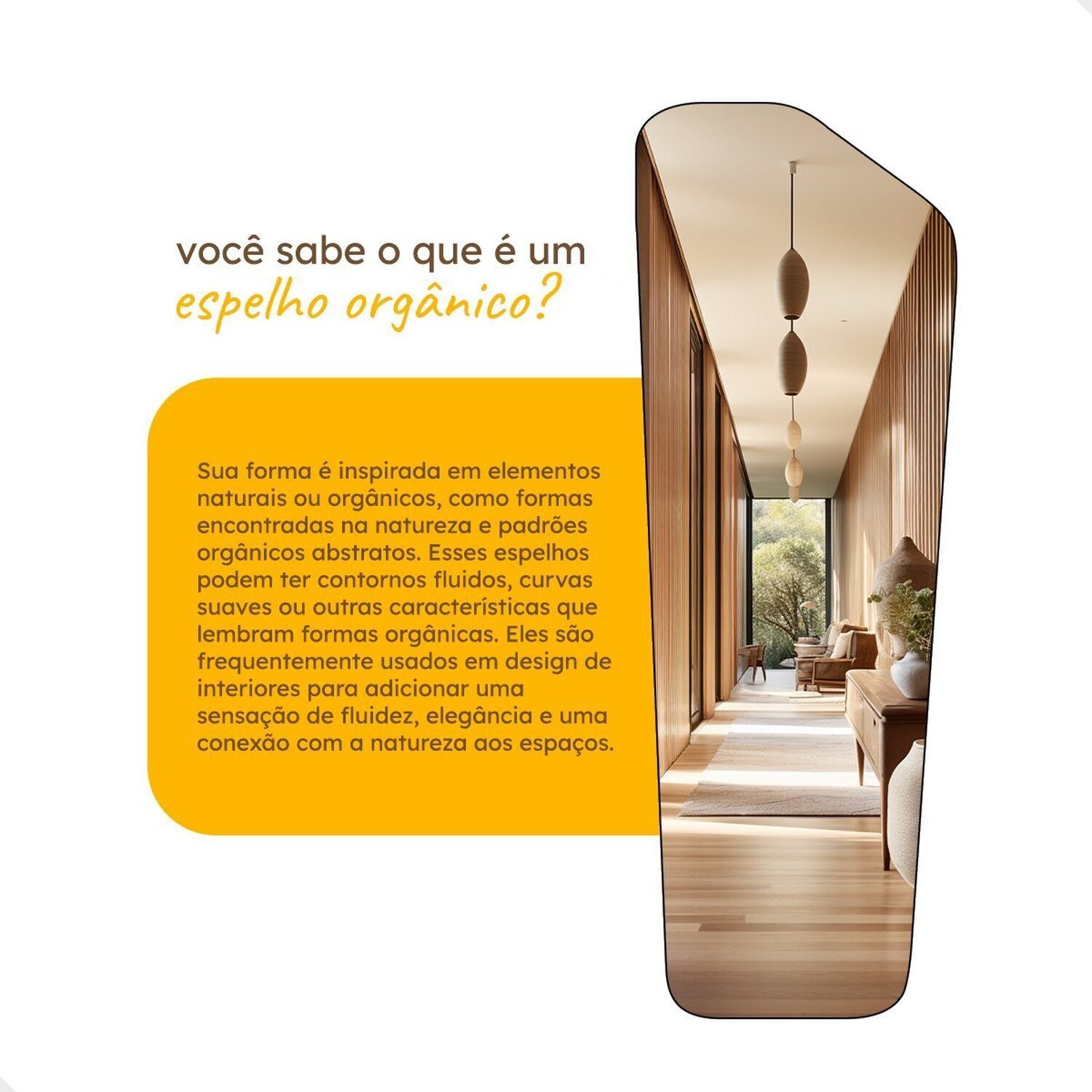 Espelho Orgânico Decorativo Grande Pinterest 60x110 Texas - 8
