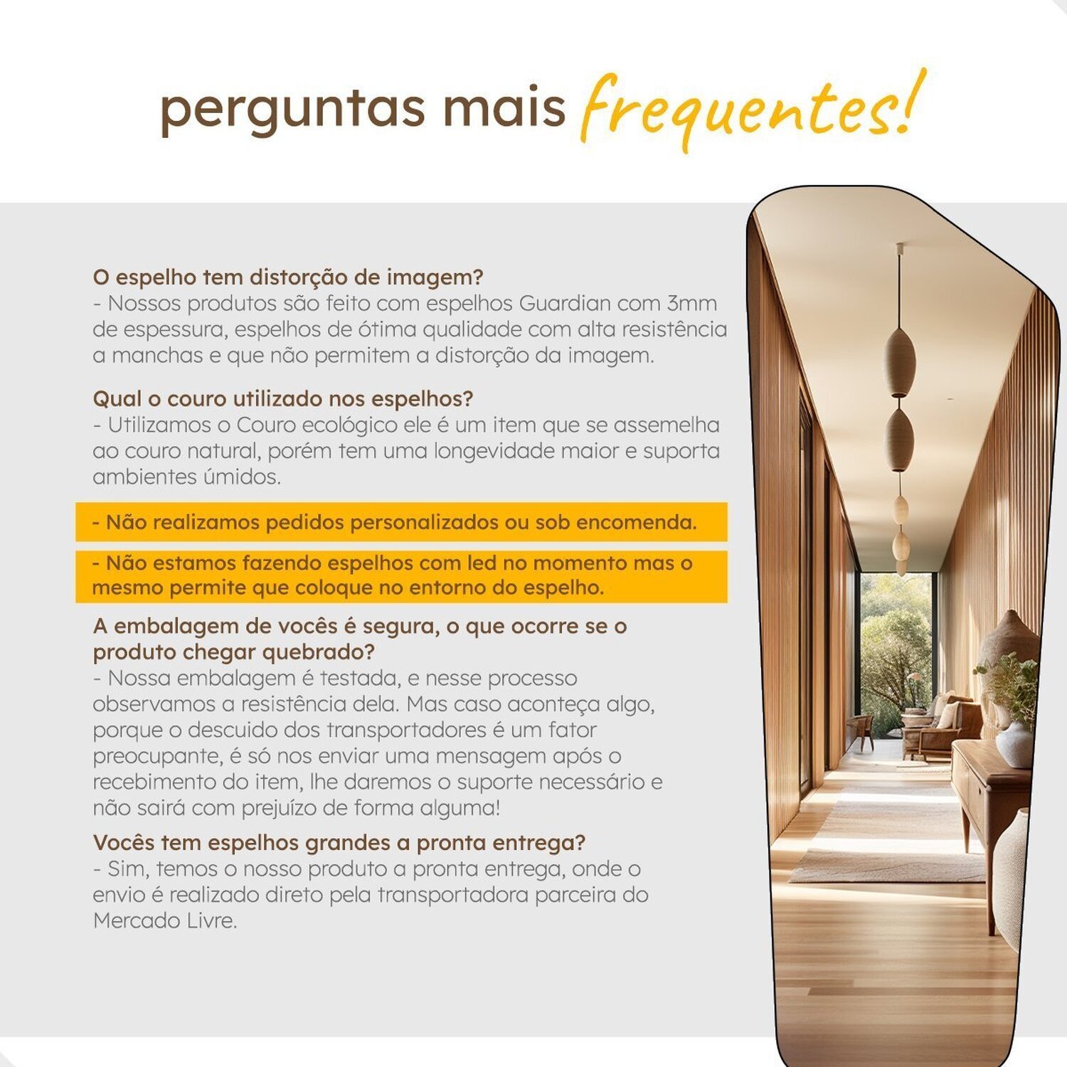 Espelho Orgânico Decorativo Grande Pinterest 60x110 Texas - 9