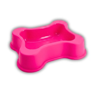Comedouro Pet Linha Osso (300ml) Cor Rosa Famapet