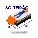 Ver mais imagens de Conjunto Box Baú Preto Cairo Cinza Molas Ensacadas Solteiro 96x203x71 - King House