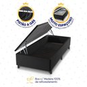 Ver imagem 6 de Conjunto Box Baú Preto Cairo Cinza Molas Ensacadas Solteiro 96x203x71 - King House
